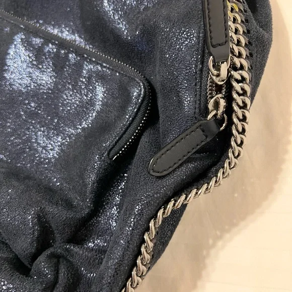 Stella McCartney Blue Falabella Backpack Bag Purse